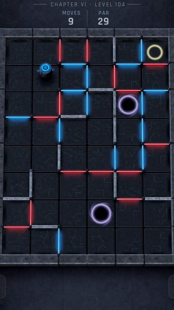 Level 104: portals and red and blue lasers