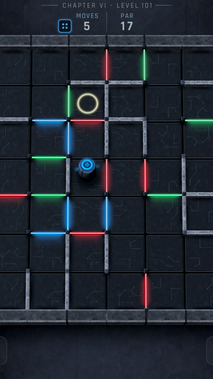 Level 101: three colours, red, green and blue